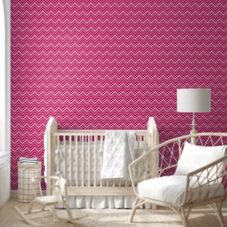 Modern Pink Zig Zag Striped