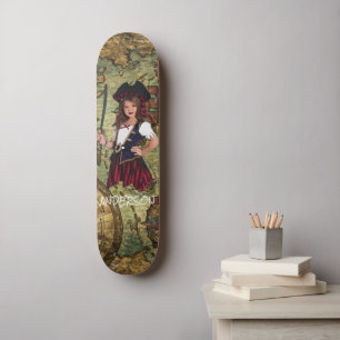 Modern PIRATE GIRL Skateboard
