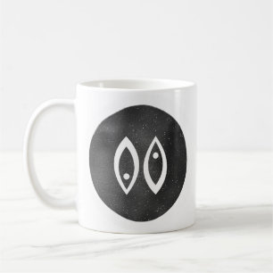 Modern Pisces Zodiac Sign Black White Minimal Coffee Mug