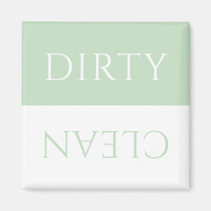 Modern Pistachio Green Dirty/Clean Dishwasher Magnet