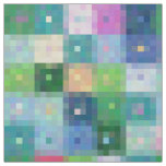 Modern pixel block color quilt patches fabric