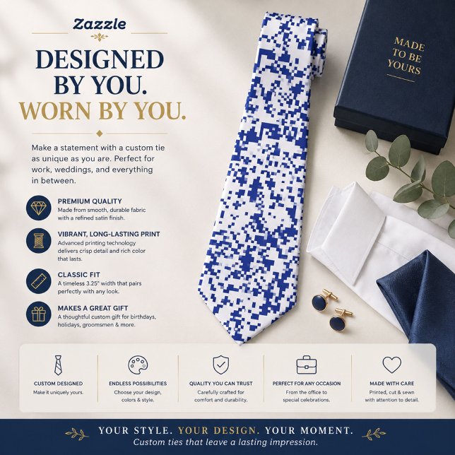 Modern Pixel Pattern Designer Tie (Creator Uploaded)