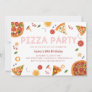 Modern Pizza Party Any Year Birthday Invitation