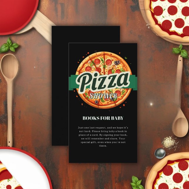 Modern Pizza Party Baby Shower Enclosure Card (Creator Uploaded)