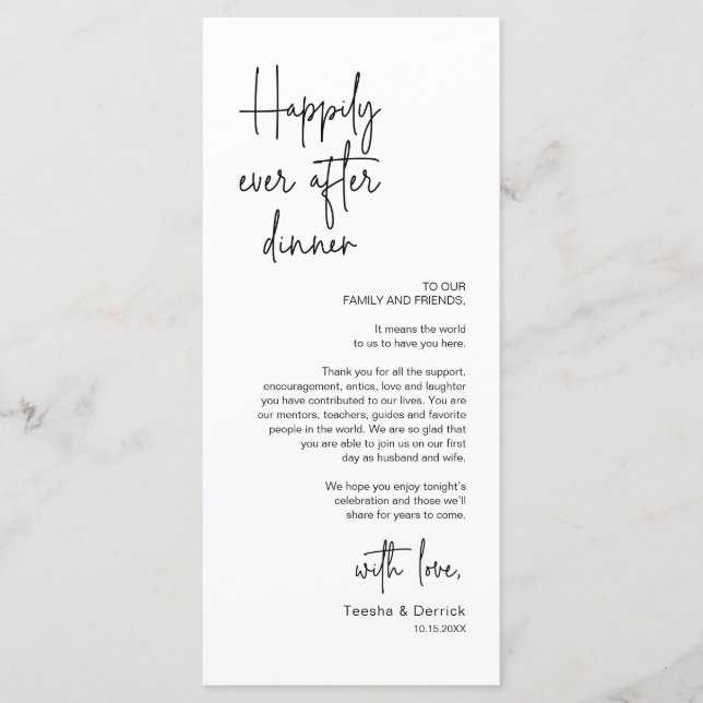 Modern Place Setting Dinner Party Thank You Card (Front)