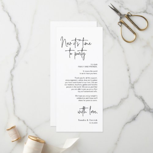 Modern Place Setting Dinner Party Thank You Card