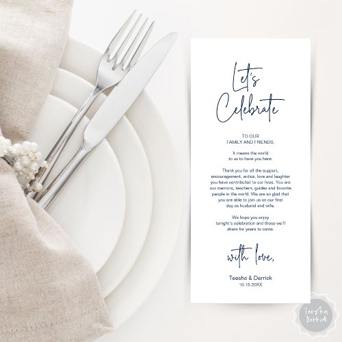 Modern Place Setting Dinner Party Thank You Card