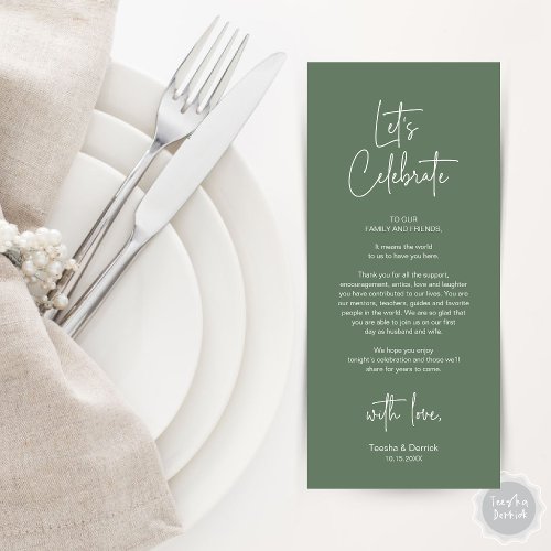 Modern Place Setting Dinner Party Thank You Card