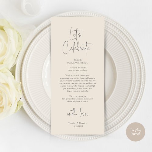 Modern Place Setting Dinner Party Thank You Card