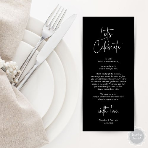 Modern Place Setting Dinner Party Thank You Card