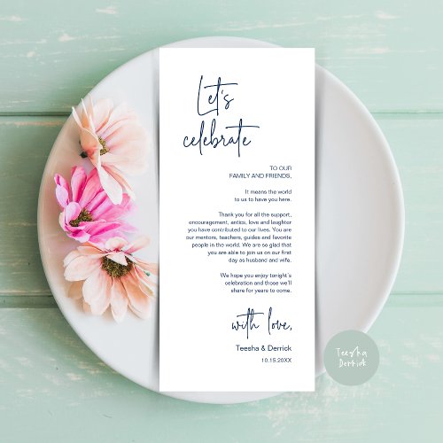 Modern Place Setting Dinner Party Thank You Card