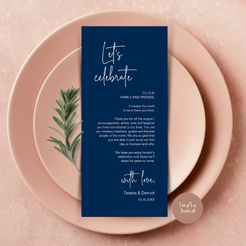 Modern Place Setting Dinner Party Thank You Card