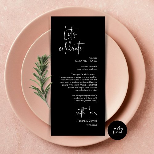 Modern Place Setting Dinner Party Thank You Card