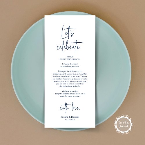 Modern Place Setting Dinner Party Thank You Card