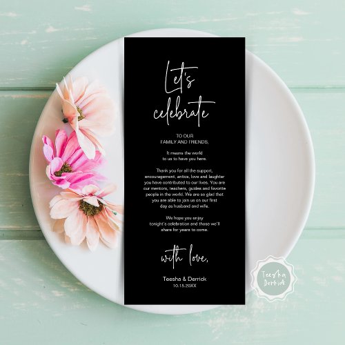 Modern Place Setting Dinner Party Thank You Card