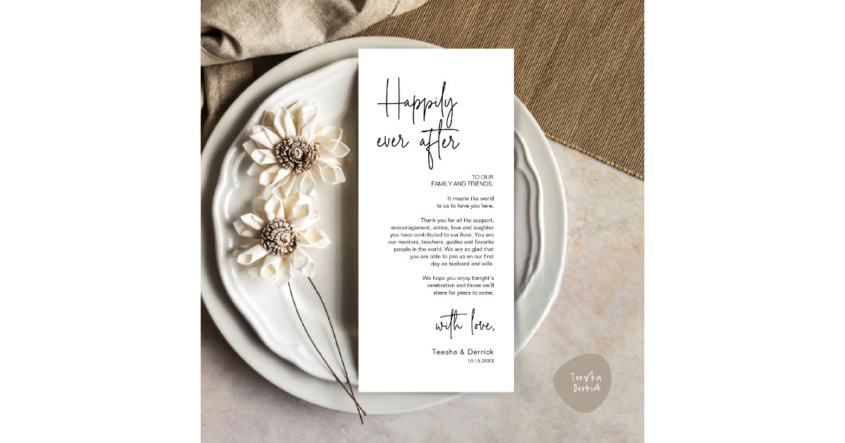Modern Place Setting Dinner Party Thank You Card | Zazzle