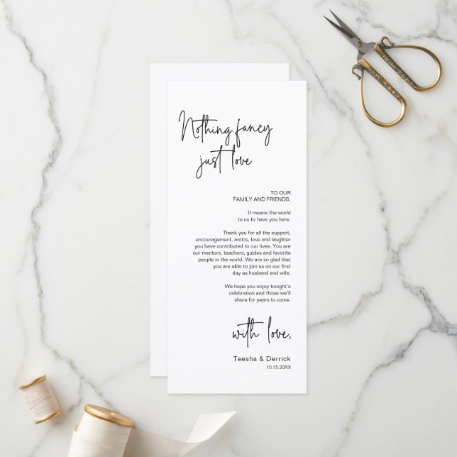 Modern Place Setting Dinner Party Thank You Card (Front/Back In Situ)