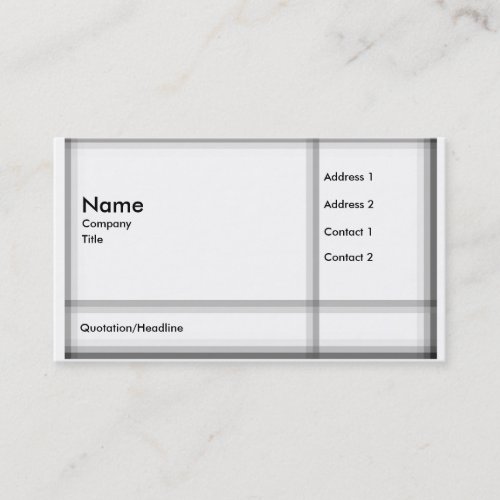 Modern Plaid Business Card