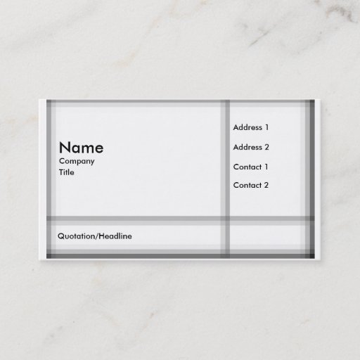 Customizable Modern Plaid Business Card