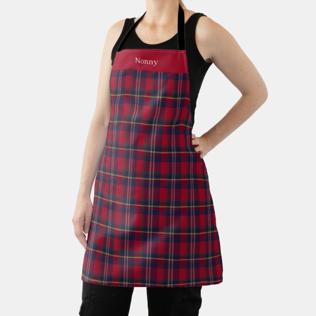 Modern Plaid Christmas  Apron (Insitu)
