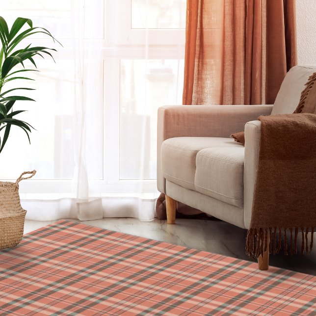 Modern Plaid Coral Large Area Rug (Creator Uploaded)