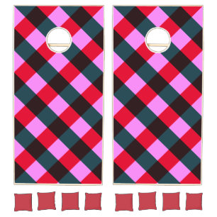 Modern Plaid Cornhole Set