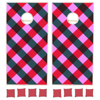 Modern Plaid Cornhole Set