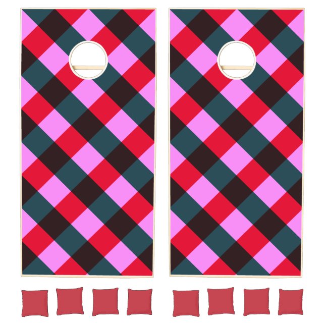 Modern Plaid Cornhole Set (Set)