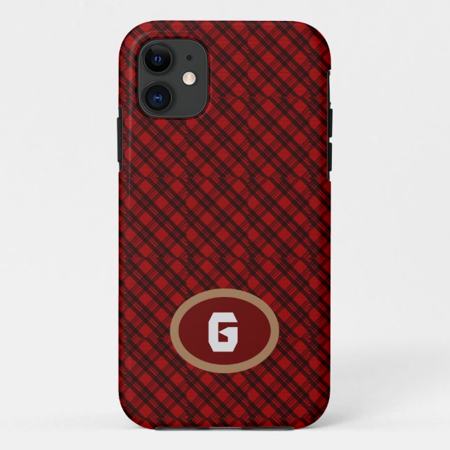  Modern Plaid Customize Case-Mate iPhone Case (Back)