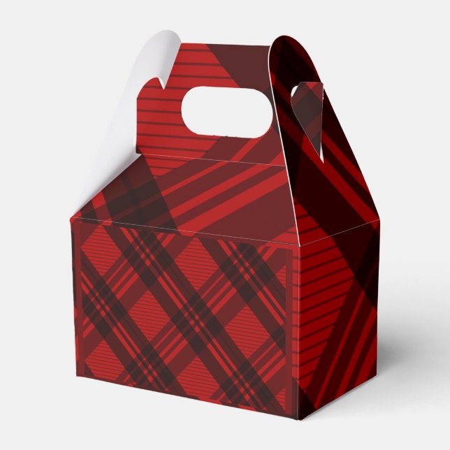  Modern Plaid  Favor Boxes (Front Side)