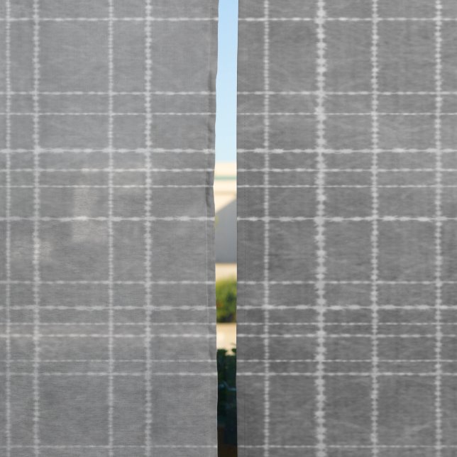Modern Plaid Gray Sheer Curtains (Sheer vs. Blackout)