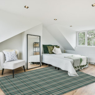 Modern Plaid juniper Large Area Rug