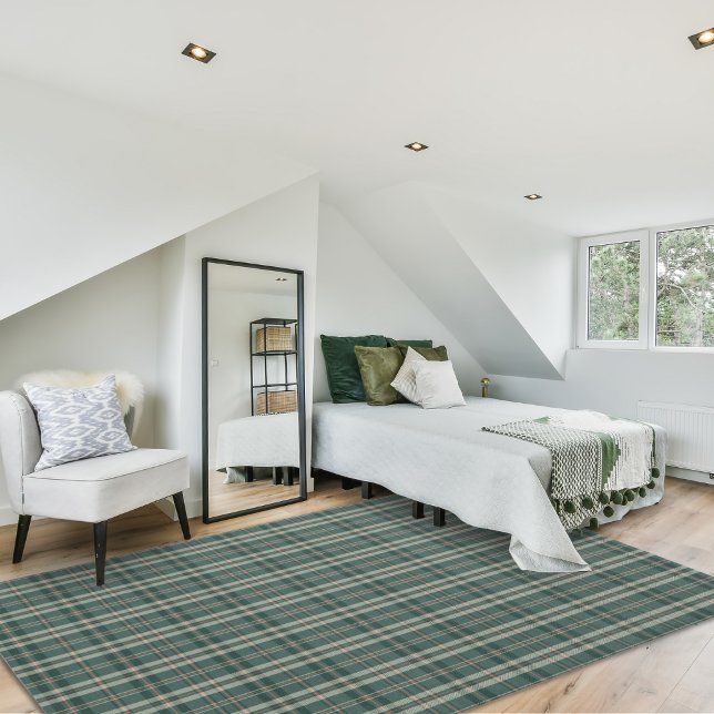 Modern Plaid juniper Large Area Rug (Creator Uploaded)