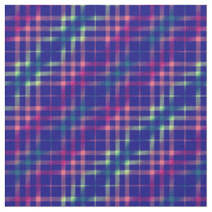 Modern Plaid Unisex Muted Rainbow Pattern Pride Fabric