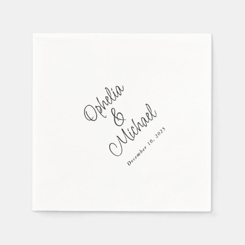Modern Plain and Simple Casual Wedding Napkins