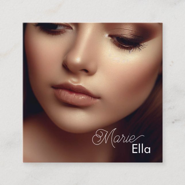 Modern Plain Black Comp Card Photo Template Classy (Front)