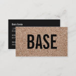 Modern Plain Black Cool Cork Texture Art Minimal Business Card at Zazzle
