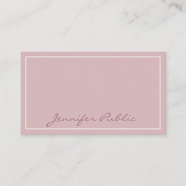 Modern Plain Classic Colors Professional Elegant Business Card (Front)