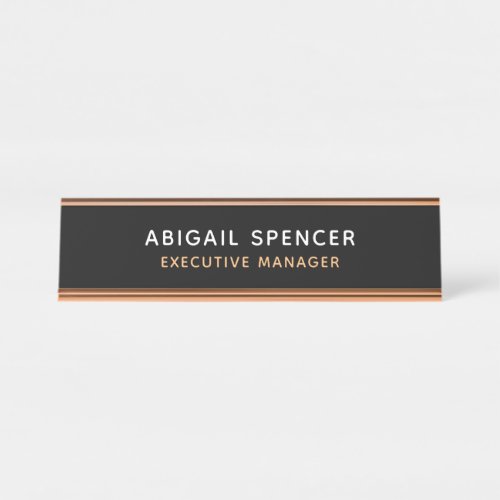 Modern Plain Classy Professional Desk Name Plate