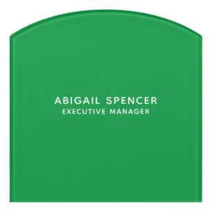 Modern Plain Classy Professional Kelly Green Door Sign