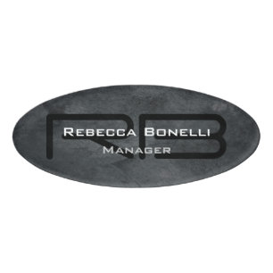 Modern Plain Custom Professional Name Position Name Tag