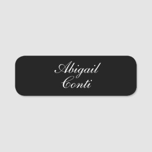 Modern Plain Custom Professional Name Position Name Tag