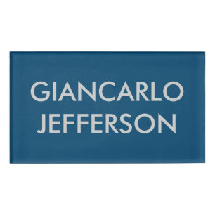 Modern Plain Custom Professional Name Position Name Tag