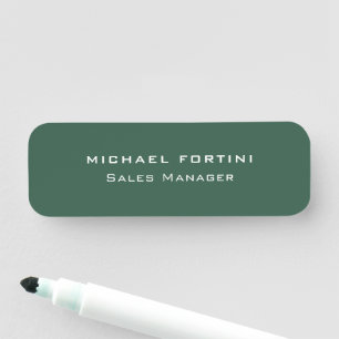 Modern Plain Custom Professional Name Position Name Tag