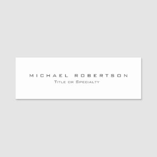 Modern Plain Custom Professional Name Position Name Tag