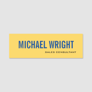 Modern Plain Custom Professional Name Position Name Tag