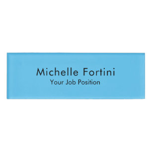 Modern Plain Custom Professional Name Position Name Tag
