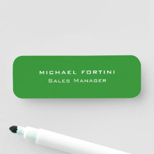 Modern Plain Custom Professional Name Position Name Tag