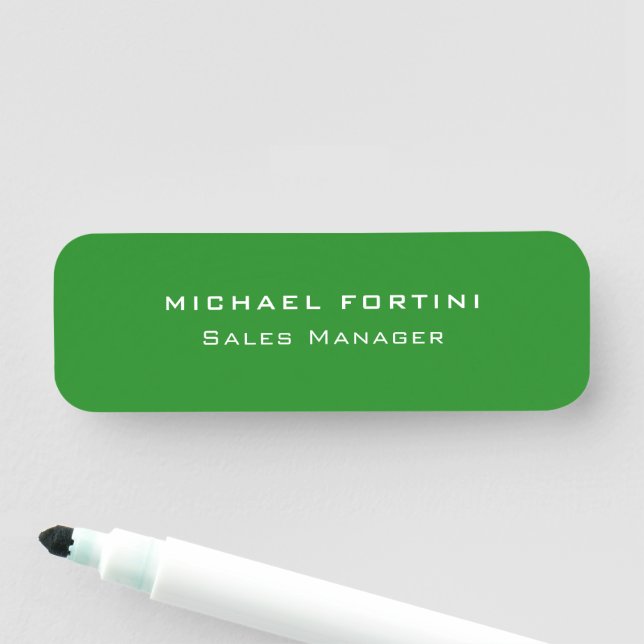 Modern Plain Custom Professional Name Position Name Tag (In Situ)