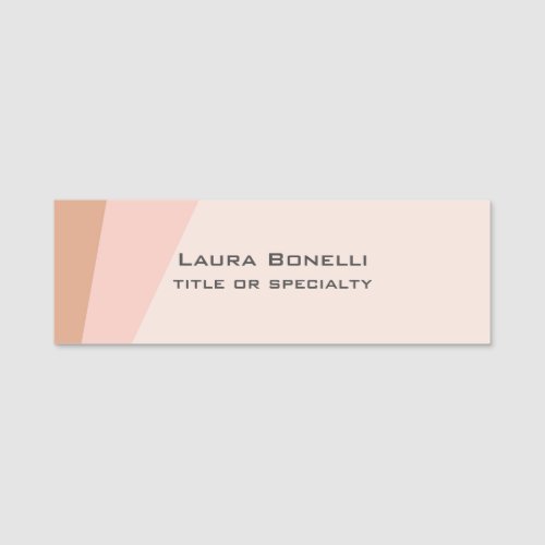 Modern Plain Custom Professional Name Position Name Tag